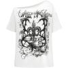 imageSOLY HUX Womens Off The Shoulder Tops Graphic Tees Y2k Vintage Gothic Oversized T Shirts StreetwearWhite Graphic