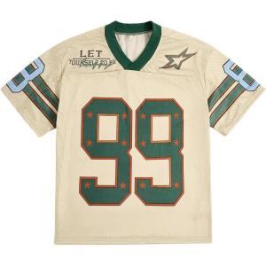 imageSOLY HUX Mens Jersey Y2k Baggy Shirts Graphic Tees Oversized V Neck Tshirts Summer TopsBeige Graphic