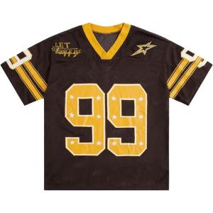 imageSOLY HUX Mens Jersey Y2k Baggy Shirts Graphic Tees Oversized V Neck Tshirts Summer TopsBrown Graphic
