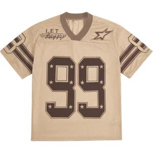 imageSOLY HUX Mens Jersey Y2k Baggy Shirts Graphic Tees Oversized V Neck Tshirts Summer TopsKhaki Graphic