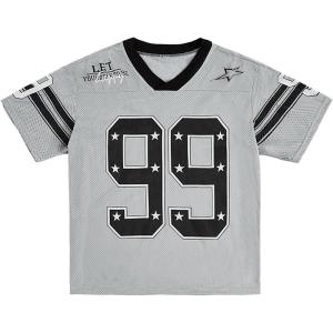 imageSOLY HUX Mens Jersey Y2k Baggy Shirts Graphic Tees Oversized V Neck Tshirts Summer TopsLight Grey