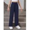 imageSOLY HUX Girls Straight Wide Leg Sweatpants Casual High Waisted Baggy Joggers Track PantsDark Blue