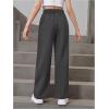 imageSOLY HUX Girls Straight Wide Leg Sweatpants Casual High Waisted Baggy Joggers Track PantsDark Grey