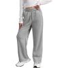 imageSOLY HUX Girls Straight Wide Leg Sweatpants Casual High Waisted Baggy Joggers Track PantsLight Grey