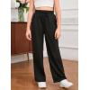 imageSOLY HUX Girls Straight Wide Leg Sweatpants Casual High Waisted Baggy Joggers Track PantsPlain Black