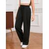 imageSOLY HUX Girls Straight Wide Leg Sweatpants Casual High Waisted Baggy Joggers Track PantsPlain Black