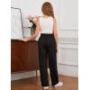 imageSOLY HUX Girls Straight Wide Leg Sweatpants Casual High Waisted Baggy Joggers Track PantsPlain Black