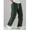 imageSOLY HUX Mens Parachute Pants Y2k Baggy Sweatpants Wide Leg Drawstring Waist Casual Pants StreetwearArmy Green