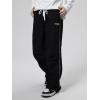 imageSOLY HUX Mens Parachute Pants Y2k Baggy Sweatpants Wide Leg Drawstring Waist Casual Pants StreetwearBlack Letter
