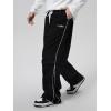 imageSOLY HUX Mens Parachute Pants Y2k Baggy Sweatpants Wide Leg Drawstring Waist Casual Pants StreetwearBlack Letter