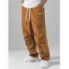 imageSOLY HUX Mens Parachute Pants Y2k Baggy Sweatpants Wide Leg Drawstring Waist Casual Pants StreetwearCoffee Brown