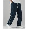 imageSOLY HUX Mens Parachute Pants Y2k Baggy Sweatpants Wide Leg Drawstring Waist Casual Pants StreetwearDark Blue