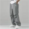 imageSOLY HUX Mens Parachute Pants Y2k Baggy Sweatpants Wide Leg Drawstring Waist Casual Pants StreetwearGrey Letter