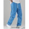 imageSOLY HUX Mens Parachute Pants Y2k Baggy Sweatpants Wide Leg Drawstring Waist Casual Pants StreetwearLight Blue