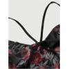 imageSOLY HUX Womens Floral Print Bodycon Cami Dress Cowl Neck Spaghetti Strap Summer Long DressesBlack Floral Print