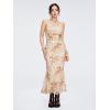 imageSOLY HUX Womens Floral Print Bodycon Cami Dress Cowl Neck Spaghetti Strap Summer Long DressesDusty Pink Floral