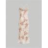 imageSOLY HUX Womens Floral Print Bodycon Cami Dress Cowl Neck Spaghetti Strap Summer Long DressesDusty Pink Floral