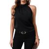 imageSOLY HUX Womens Halter Tops Tank Top Summer Casual Sleeveless Tunic BlousesSolid Black