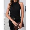 imageSOLY HUX Womens Halter Tops Tank Top Summer Casual Sleeveless Tunic BlousesSolid Black