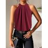 imageSOLY HUX Womens Halter Tops Tank Top Summer Casual Sleeveless Tunic BlousesSolid Burgundy