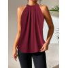 imageSOLY HUX Womens Halter Tops Tank Top Summer Casual Sleeveless Tunic BlousesSolid Burgundy