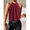 imageSOLY HUX Womens Halter Tops Tank Top Summer Casual Sleeveless Tunic BlousesSolid Burgundy
