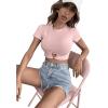 imageSOLY HUX Womens Summer Crop Top Short Sleeve T Shirt Cute TeeLight Pink