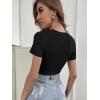imageSOLY HUX Womens Summer Crop Top Short Sleeve T Shirt Cute TeeSolid Black