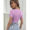 imageSOLY HUX Womens Summer Crop Top Short Sleeve T Shirt Cute TeeSolid Mauve Purple