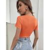 imageSOLY HUX Womens Summer Crop Top Short Sleeve T Shirt Cute TeeSolid Orange