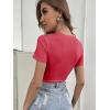 imageSOLY HUX Womens Summer Crop Top Short Sleeve T Shirt Cute TeeSolid Red