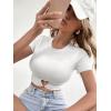 imageSOLY HUX Womens Summer Crop Top Short Sleeve T Shirt Cute TeeSolid White