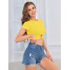 imageSOLY HUX Womens Summer Crop Top Short Sleeve T Shirt Cute TeeSolid Yellow