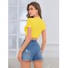 imageSOLY HUX Womens Summer Crop Top Short Sleeve T Shirt Cute TeeSolid Yellow