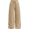 imageSOLY HUX Girls Straight Wide Leg Sweatpants Casual High Waisted Baggy Joggers Track PantsPlain Apricot