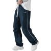 imageSOLY HUX Mens Parachute Pants Y2k Baggy Sweatpants Wide Leg Drawstring Waist Casual Pants StreetwearDark Blue