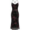 Black Floral Print