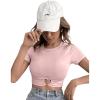 imageSOLY HUX Womens Summer Crop Top Short Sleeve T Shirt Cute TeeLight Pink