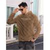 imageSOLY HUX Hoodies for Men Graphic Fuzzy Sherpa Pullover Hoodie Long Sleeve Winter Fleece Hooded SweatshirtCoffee Brown