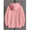 imageSOLY HUX Hoodies for Men Graphic Fuzzy Sherpa Pullover Hoodie Long Sleeve Winter Fleece Hooded SweatshirtPink Letter