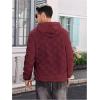 imageSOLY HUX Hoodies for Men Graphic Fuzzy Sherpa Pullover Hoodie Long Sleeve Winter Fleece Hooded SweatshirtRed Graphic