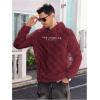 imageSOLY HUX Hoodies for Men Graphic Fuzzy Sherpa Pullover Hoodie Long Sleeve Winter Fleece Hooded SweatshirtRed Graphic