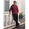 imageSOLY HUX Hoodies for Men Graphic Fuzzy Sherpa Pullover Hoodie Long Sleeve Winter Fleece Hooded SweatshirtRed Graphic