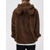 imageSOLY HUX Mens Fall Winter Fuzzy Bear Ear Hoodies Hooded Fleece Pullover Sweatshirt with PocketCoffee Brown