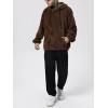 imageSOLY HUX Mens Fall Winter Fuzzy Bear Ear Hoodies Hooded Fleece Pullover Sweatshirt with PocketCoffee Brown