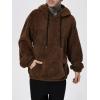 imageSOLY HUX Mens Fall Winter Fuzzy Bear Ear Hoodies Hooded Fleece Pullover Sweatshirt with PocketCoffee Brown