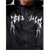imageSOLY HUX Mens Graphic Zip Up Hoodies Sweatshirt Drawstring Long Sleeve Casual Streetwear JacketBlack Graphic