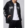 imageSOLY HUX Mens Graphic Zip Up Hoodies Sweatshirt Drawstring Long Sleeve Casual Streetwear JacketBlack Graphic