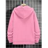 imageSOLY HUX Mens Graphic Zip Up Hoodies Sweatshirt Drawstring Long Sleeve Casual Streetwear JacketPink Graphic