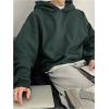 imageSOLY HUX Mens Oversized Hoodies Long Sleeve Drop Shoulder Basic Pullover Sweatshirt with HoodDark Green